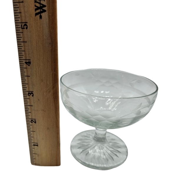 👍Vintage Etched Glass Dessert Dish - Picture 6 of 11